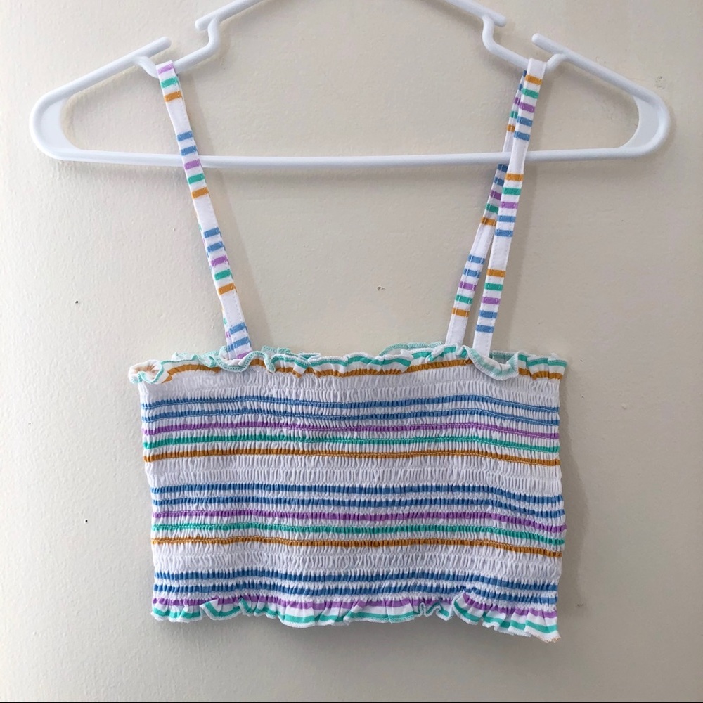 Me to We (PacSun) Colorful Ruched Crop Top